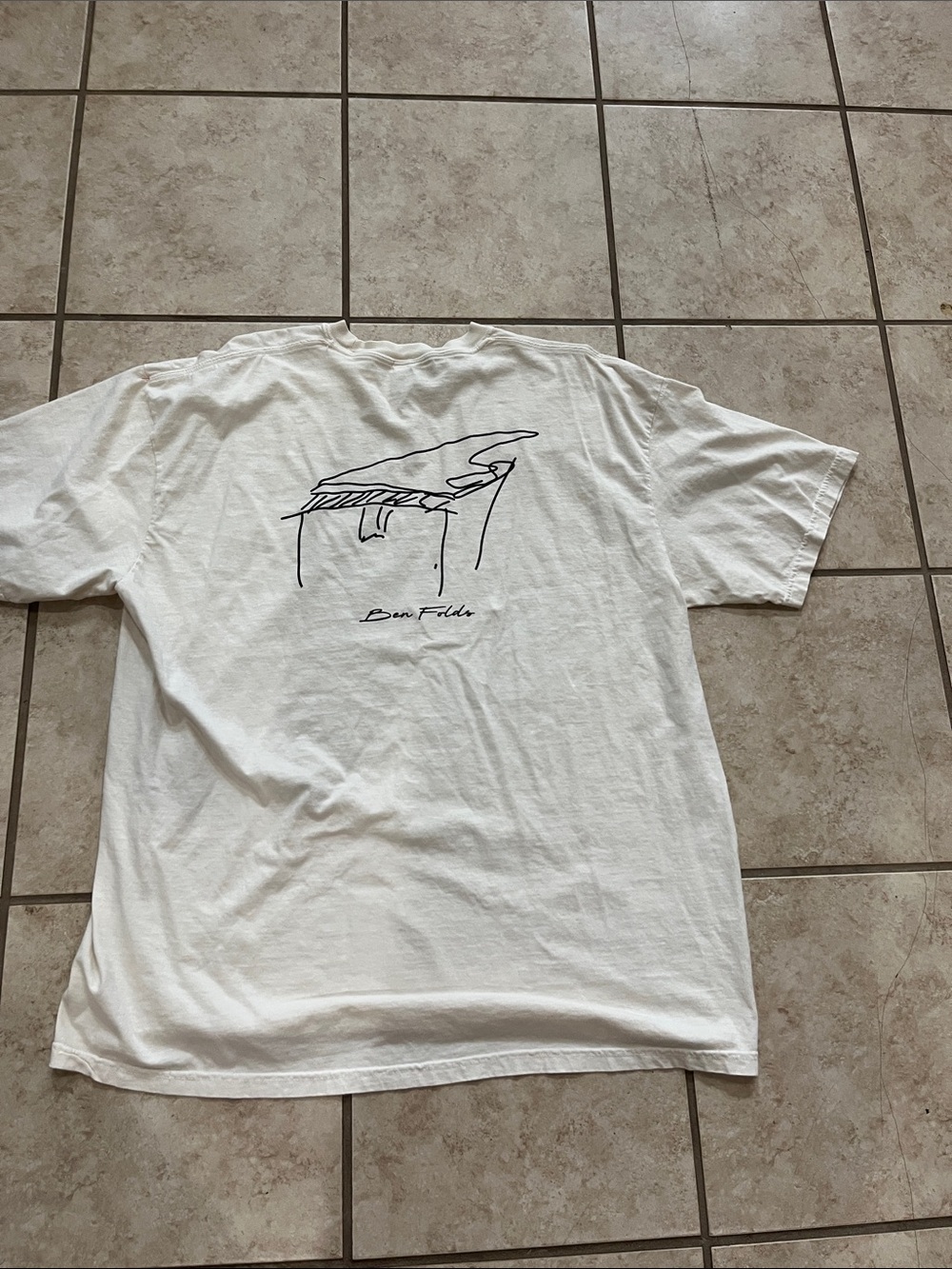 Comfort Colors White Short-Sleeve Tee with Ben Folds logo